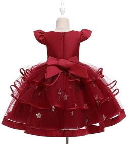 img 2 attached to Embroidered Bowknot Birthday Dresses for Girls - MYRISAM Girls' Clothing