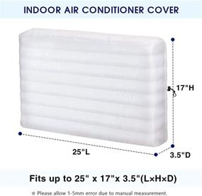 img 3 attached to 🌬️ KylinLucky White Indoor Air Conditioner Cover for Inside Window Unit 25 x 17 x 3.5 inches (L x H x D)