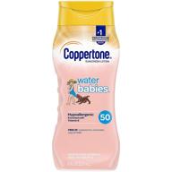 🧴 coppertone waterbabies spf 50 солнцезащитное молочко - рекомендовано педиатрами для детей и младенцев, широкий спектр uva/uvb защиты от солнца (8 жидких унций) логотип