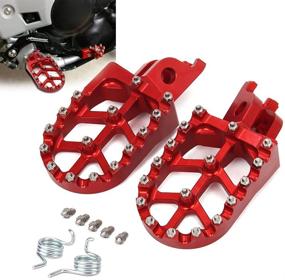 img 4 attached to 🔴 JFG RACING Red Billet MX Wide Foot Pegs for Honda CR125/250R, CRF150R, CRF250R, CRF250X, CRF450R, CRF450RX, CRF450X, CRF250L/M & CRF250RALLY (02-18, 07-18, 04-17, 05-17, 12-17)