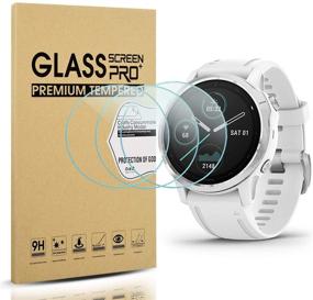 img 4 attached to 📱 3-Pack Tempered Glass Screen Protector for Garmin Fenix 6S, 6S Pro, 6S Sapphire, and 6S Pro Solar - Anti-Scratch (Not Compatible with Fenix 6 or 6X)