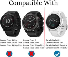 img 3 attached to 📱 3-Pack Tempered Glass Screen Protector for Garmin Fenix 6S, 6S Pro, 6S Sapphire, and 6S Pro Solar - Anti-Scratch (Not Compatible with Fenix 6 or 6X)