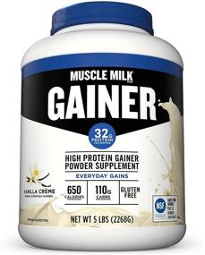 img 4 attached to Muscle Milk Gainer Vanilla Creme Protein Powder - 32g Protein - 5lb