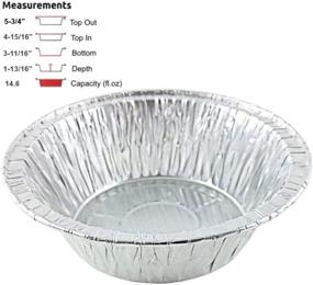 img 3 attached to Pactogo Extra Deep Aluminum 5 3/4'' Meat Pot Pie Baking Tin with Clear Dome Lid - Pack of 6 Sets