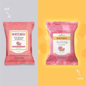 img 3 attached to 🍊 Burts Bees Clarifying Facial Cleanser Towelettes: Makeup Remover Wipes with Pink Grapefruit, 30 Count