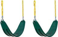 🌳 swing-n-slide extreme heavy duty swing seat set with coated chains & quick links, green - pack of 2 (ws 4773) - perfect for outdoor playground swings логотип