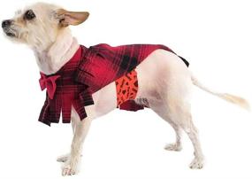 img 3 attached to Poocho Fleece Dog Poncho Plaid