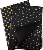 🎁 50 sheets of bulk black and gold tissue paper, 20x28 inches – perfect for gift bags, diy crafts, and graduation, birthday, or holiday party decorations logo