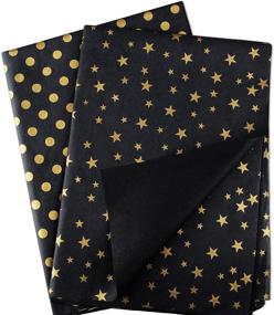 img 4 attached to 🎁 50 Sheets of Bulk Black and Gold Tissue Paper, 20x28 inches – Perfect for Gift Bags, DIY Crafts, and Graduation, Birthday, or Holiday Party Decorations