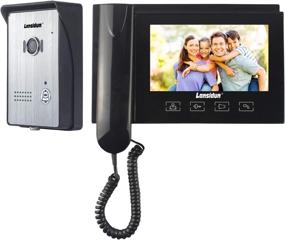 img 4 attached to 7-inch Color Monitor Video Doorbell Kit with Surface Mounted HD Camera, Unlock Control, Night Vision, and Intercom System