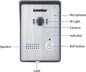 img 1 attached to 7-inch Color Monitor Video Doorbell Kit with Surface Mounted HD Camera, Unlock Control, Night Vision, and Intercom System