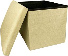 img 4 attached to Storage Ottoman Cube Ottomans Organizing