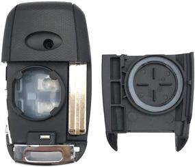 img 1 attached to 🔑 Horande Keyless Entry Folding Flip Key Fob Cover Case for Kia Optima Sorento Sportage Rio Soul Forte Carens Picanto (1) - Replacement Key Shell