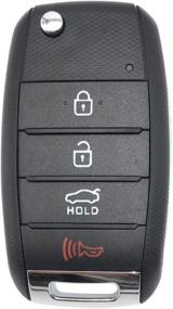 img 4 attached to 🔑 Horande Keyless Entry Folding Flip Key Fob Cover Case for Kia Optima Sorento Sportage Rio Soul Forte Carens Picanto (1) - Replacement Key Shell