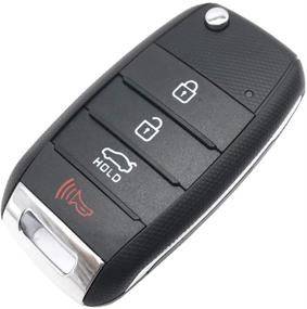 img 3 attached to 🔑 Horande Keyless Entry Folding Flip Key Fob Cover Case for Kia Optima Sorento Sportage Rio Soul Forte Carens Picanto (1) - Replacement Key Shell