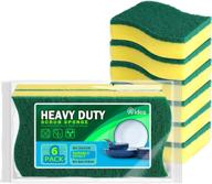 efficient and stink-free aidea heavy duty scrub sponge - 12 count for easy, eco-friendly cleaning of dishes, pots, and pans логотип