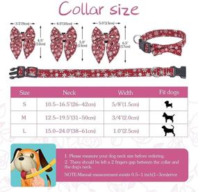 img 1 attached to Gllai Pet Puppy Collar with Bowtie and Flower Decoration - Dual-Purpose Design for Comfort, Adjustable and Cute Bow Collar with Metal Buckle, Complete with Matching Dog Leash