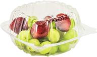 🍱 dart solo 6x6 clear plastic hinged food container (pack of 50) - perfect for sandwiches, salads, party favors, and cake pieces логотип