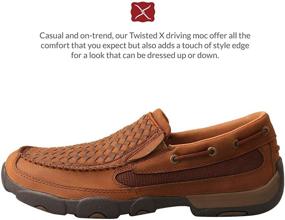 img 2 attached to 👞 Enhanced Comfort & Style: Twisted Leather Rubber Driving Moccasins Men's Shoes for Loafers & Slip-Ons