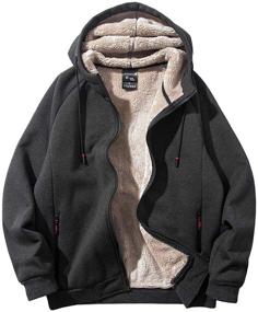 img 4 attached to Gihuo Winter Sherpa Hoodie Sweatshirt Sports & Fitness for Team Sports