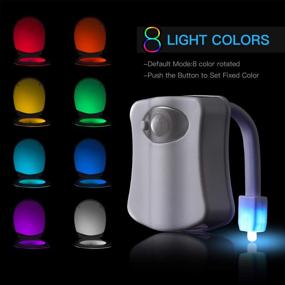 img 2 attached to Enhance Your Bathroom Experience with the Toilet Night Light - Motion Activated LED Night Light in 8 Colors