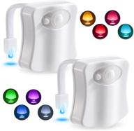 enhance your bathroom experience with the toilet night light - motion activated led night light in 8 colors logo