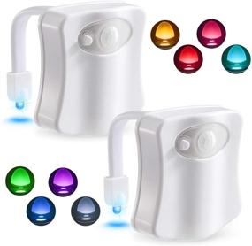 img 4 attached to Enhance Your Bathroom Experience with the Toilet Night Light - Motion Activated LED Night Light in 8 Colors