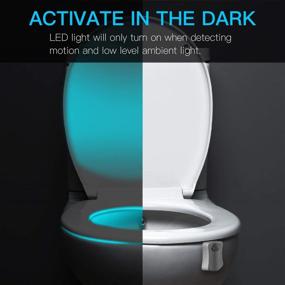 img 1 attached to Enhance Your Bathroom Experience with the Toilet Night Light - Motion Activated LED Night Light in 8 Colors