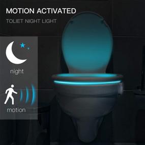 img 3 attached to Enhance Your Bathroom Experience with the Toilet Night Light - Motion Activated LED Night Light in 8 Colors