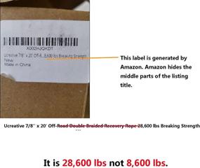 img 1 attached to High-Performance 7/8'' x 20' Off-Road Double Braided Recovery Rope - 28,600 lbs Break Strength