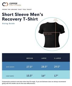 img 3 attached to Copper Compression Short Sleeve Men's Recovery T-Shirt: Optimal Support Fit for Active Men