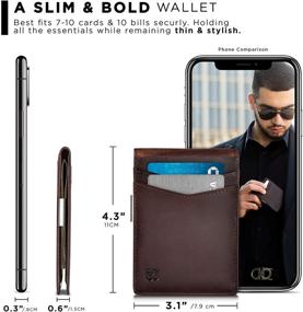 img 2 attached to 💼 SERMAN BRANDS Money Clip Wallet: Stylish Men's Accessory for Wallets, Card Cases & Money Organizers