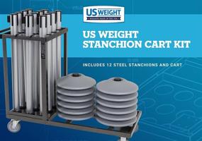 img 3 attached to 🚶 US Weight Statesman Stanchion Cart Kit: 12 Premium Silver Steel Stanchions for Efficient Crowd Control