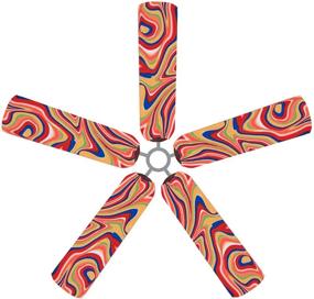 img 1 attached to 🌈 Rainbow Swirl Ceiling Fan Blade Covers - Innovative Fan Blade Designs