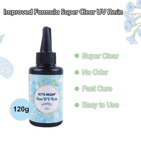 img 3 attached to 💎 LET'S RESIN Clear UV Resin Hard Type 120g: Ideal for Casting, Coating, & Jewelry Making with UV Resin Molds - Transparent UV Light Cure Solar Glue