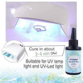 img 1 attached to 💎 LET'S RESIN Clear UV Resin Hard Type 120g: Ideal for Casting, Coating, & Jewelry Making with UV Resin Molds - Transparent UV Light Cure Solar Glue