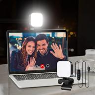 📸 magnetic video conference lighting kit by aulynp - dimmable webcam light for remote work, online education, self broadcasting, zoom calls, and live streaming logo