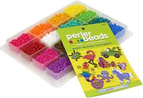 img 1 attached to 🎨 Assorted Fuse Bead Tray with Perler Bead Pattern Book - Ideal for Kids Crafts, 4001 pcs
