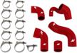 mishimoto mmhose-vol-97trd silicone radiator hose kit compatible with volvo 850 s70 v70 1997-2004 red logo