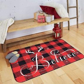 img 2 attached to Christmas Buffalo Check Lattice Doormat Believe