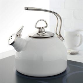 img 3 attached to Chantal Tea Kettle - Classic Harmonica Whistling Teakettle, 1.8 Quart, White