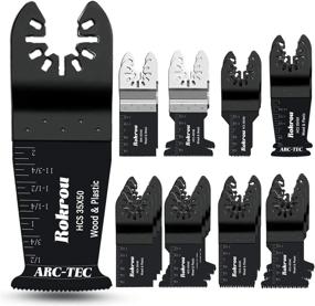 img 4 attached to Rokrou 22 PCS Oscillating Tool Blades Multitool Blades, Accessories Bits: 8 Types, Quick Release for Nail Wood & Drywall - Compatible with Dewalt, Fein Multimaster, Bosch, Makita, Milwaukee, Rockwell, Ryobi, Black & Decker, Craftsman