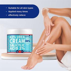 img 3 attached to 👣 Urea 42% Foot Cream with Salicylic Acid - 4 Oz for Moisturizing, Rehydrating, and Nourishing Dry Skin on Feet, Knees, and Elbows