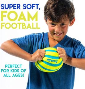 img 1 attached to Franklin Sports Foam Football: Ideal for Practice, Backyard Play, and Small Kids – Spiral Design, 9 inches, Black