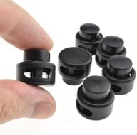 🛠️ 14-pack of hao pro cord locks stoppers toggles - heavy duty spring, no slip thick plastic with double holes and 0.2" hole diameter - suitable for 550lb and 750lb paracord - easy to compress, slip-proof for drawstring pants and shoe application logo