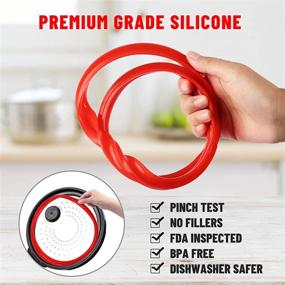 img 1 attached to 🔐 Premium Food-Grade Silicone Sealing Rings for Instant Pot IP-DUO80 IP-LUX 8 – Mocoosy 3PCS Silicone Sealing Ring 8 Qt: Ultimate Replacement Rubber Seals & Insta Pot Accessories for 8 Quart InstaPots
