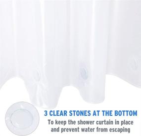 img 2 attached to AmazerBath Plastic Shower Curtain: Heavy Duty Clear Stones, Thick 72x72 Inches EVA 8G Bathroom Curtains