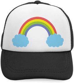 img 4 attached to Trucker Cute Rainbow Polyester Adjustable Boys' Accessories and Hats & Caps