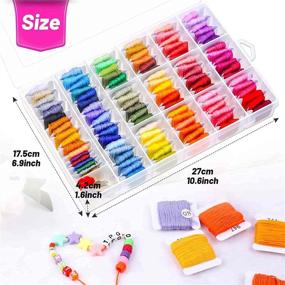 img 1 attached to 🧵 Complete Embroidery Floss Set - Paxcoo 146 Pcs with Storage Box - 108 Colors Thread, 38 Pcs Cross Stitch Tools - Ideal for Friendship Bracelets!