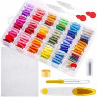 🧵 complete embroidery floss set - paxcoo 146 pcs with storage box - 108 colors thread, 38 pcs cross stitch tools - ideal for friendship bracelets! logo